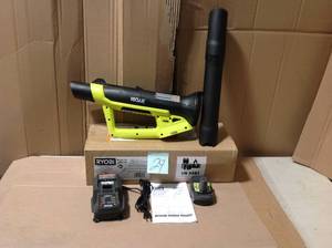 lot 29 image: Reconditioned ONE 90 MPH 200 CFM 18-Volt Lithium-Ion Cordless Leaf Blower - 2.0 Ah Battery and Charger Included &nbspin good condition