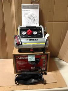 lot 38 image: 1 Gal. Portable Electric-Powered Silent Air Compressor &nbspin good condition