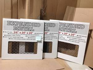 lot 47 image: Everbilt 24 in. x 34 in. x 24 in. Plain Expanded Metal Sheet &nbspin good condition