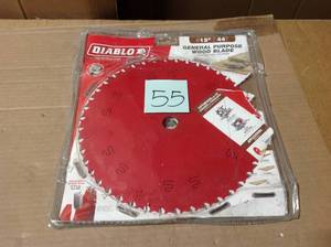 lot 55 image: DIABLO 12 in. x 44-Teeth General Purpose Saw Blade &nbspin good condition