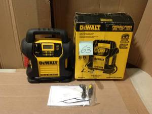 lot 63 image: DEWALT 1400 Peak Amp Jump Starter with Digital Compressor &nbspin good condition