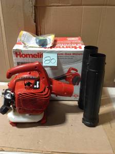 lot 80 image: Homelite 150 MPH 400 CFM 2-Cycle Handheld Gas Leaf Blower &nbspin good condition