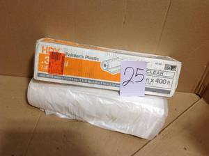 HDX 12 ft. x 400 ft. 0.31 mil High Density Painters Plastic Sheeting&nbspin good condition