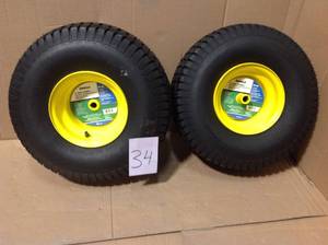 Arnold 20 in. x 8 in. Rear Wheel Assembly with Turf Saver Tread for John Deere Riding Lawn Mowers&nbsp&nbspin good condition
