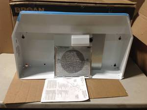 Broan 30-Inch 2-Speed Under-Cabinet Round Range Hood, White, 190 Cfm&nbsp&nbspin good condition