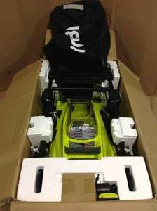 RYOBI 20 in. 40-Volt Brushless Lithium-Ion Cordless Battery Walk Behind Push Lawn Mower 6.0 Ah BatteryCharger Included not used