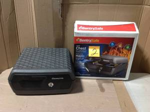 lot 2 image: SentrySafe 0.36 cu. ft. Fire Safe, Waterproof Fire Resistant Chest, Large &nbspin good condition