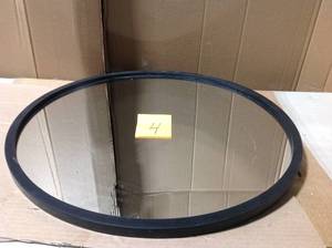lot 4 image: 24 in. Black Hub Wall Mirror by Umbra &nbspin good condition