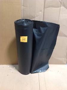 lot 8 image: .HDX 20 ft. x 100 ft. Black 4 mil Plastic Sheeting &nbspin good condition
