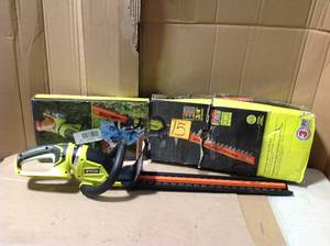 lot 15 image: ONE Lithium 22 in. 18-Volt Lithium-Ion Cordless Hedge Trimmer - 1.5 Ah Battery and Charger Included &nbspin good condition