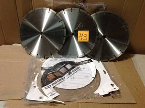 lot 43 image: 14 in. Segmented Rim Diamond Blade for General Purpose (3-Pack) &nbspin good condition