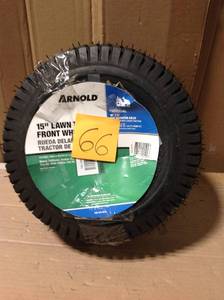 lot 66 image: Arnold 15 Lawn Tractor Front Wheel not used