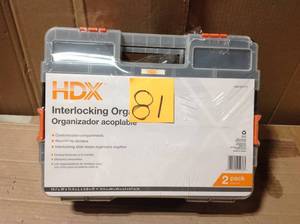 lot 81 image: HDX Interlocking Organizer 2 pack