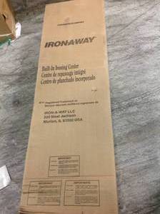 lot 107 image: IRON-A-WAY Deluxe Electric Ironing Center with Swivel NOT USED