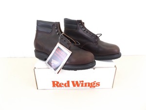 lot 1 image: NEW in Original Box Mens Red Wing Steel Toe Boots Size 11.5 H