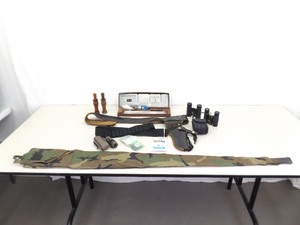 lot 47 image: Lot of Misc Hunting, Duck Calls, Binoculars, etc.
