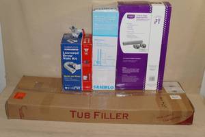 lot 100 image: Dryer Vents, Extension Pipe, Tub Filler
