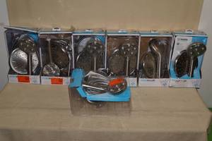 lot 51 image: 7 Moen Hydro Roller Shower HeadWand Combos