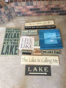 lot 12 image: Big Variety Lot of Decorative Lake House Themed Pictures & Displays