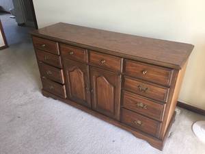 lot 37 image: Solid Wood 60 x 18 x 32 Dresser