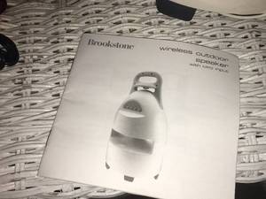 lot 50 image: Brookstone Wireless Speaker with MP3 Input