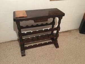 lot 69 image: 34 x 30 x 13 Solid Wood Wine Bottle Rack