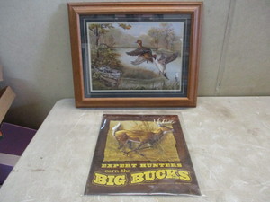 lot 63 image: Redhead Print and Bucks Sign