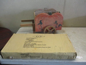 lot 125 image: 2 Wooden Planter Wagons
