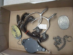 lot 128 image: Spurs and Belt Buckles