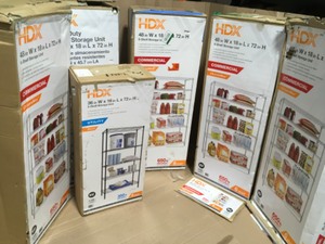 lot 6 image: HDX SHELVING WITH DIFFERENT SIZES CUSTOMER RETURNS SEE PICS
