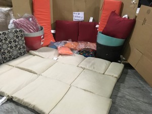 lot 23 image: ASSORTED CUSHIONS DIFFERENT COLORSSTYLES CUSTOMER RETURNS SEE PICS