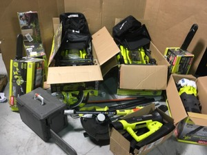 lot 24 image: RYOBI OUTDOOR ASSORTED TOOLS CUSTOMER RETURN SEE PICS