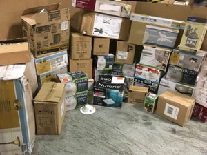 lot 30 image: HAMPTON BAY NUTONE CEILING FAN LIGHTS BATHROOM FANS CUSTOMER RETURNS SEE PICS