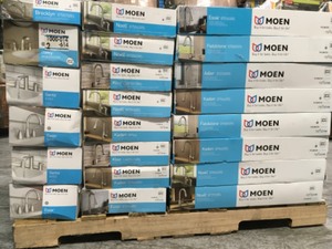 lot 31 image: PALLET WITH MOEN FAUCETS FOR PARTS SEE PICS
