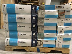 lot 38 image: PALLET WITH MOEN FAUCETS FOR PARTS SEE PICS