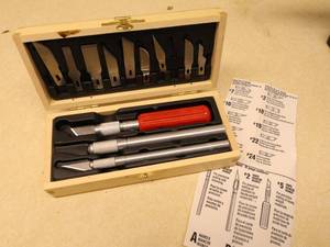 lot 45 image: Air Craft Spruce X-ACTO 5282 KNIFE SET