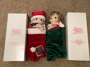 lot 214 image: Precious Moments Christmas Dolls