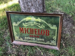 lot 124 image: Vintage Michelob Mirror