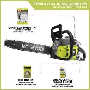 Ryobi 16 in. 37cc 2-Cycle Gas Chainsaw with Heavy-Duty Case. Tested and it works