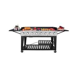 Royal Gourmet 8-Burner Event Propane Gas Grill with 2 Folding Side Tables