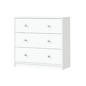 Portland 3-Drawer White Chest of Drawers by Tvilum