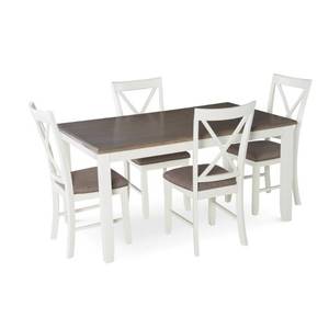 Jane 5-Piece White Dining Set by Powell Company