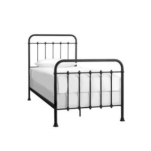 Dorley Farmhouse Black Metal Twin Standard Bed (42.91 in. W x 53.54 in. H) by StyleWell