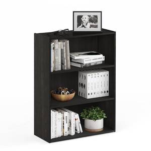 31.5 in. Espresso Wood 4-shelf Standard Bookcase with Storage by Furinno