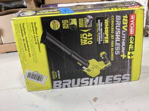 110 MPH 410 CFM 18-Volt ONE Brushless Lithium-Ion Cordless Variable-Speed Jet Fan. New in box. No battery