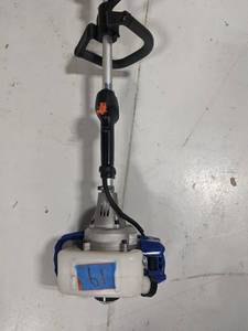 Badger 26 cc 2-Cycle 2-in-1 Gas Full Crank Straight Shaft Grass Trimmer with Brush Cutter Blade and Bonus Harness. Used. Works and in good condition.
