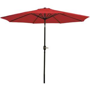 9 ft. Aluminum Market Tilt Patio Umbrella in Red
