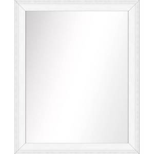 32.375 in. x 26.375 in. White Framed Mirror