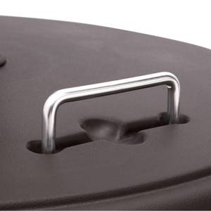 86 lbs. Brown Patio Umbrella Base with Hidden Wheels