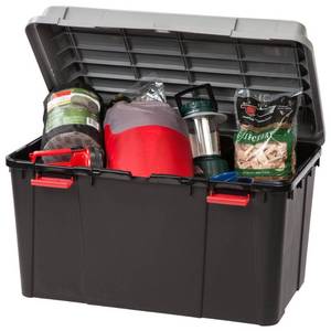 138 Qt. Storage Bin in Black (3-Pack)